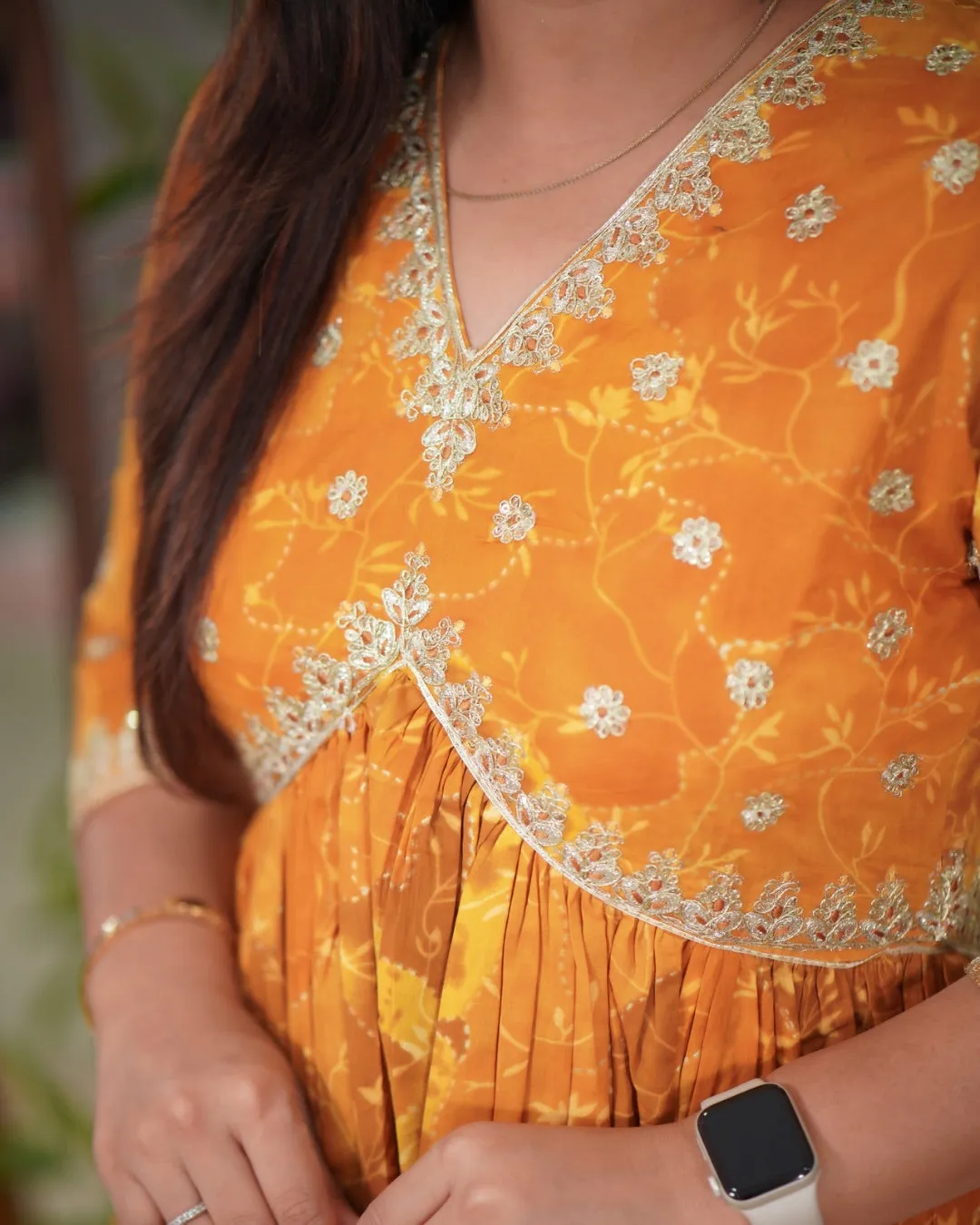 Alia Style Cotton Long Dress