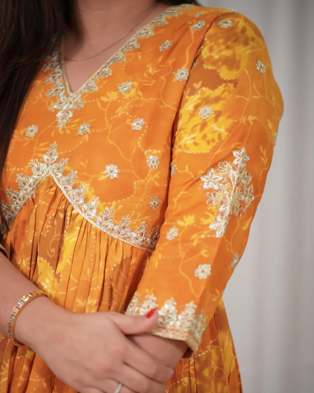 Alia Style Cotton Long Dress