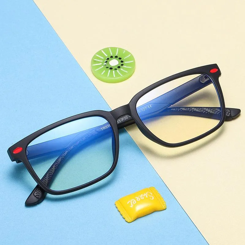 Angle - (Age 7-12)Children Blue Light Blocking Computer Reading Gaming Glasses-Demi Dark Green