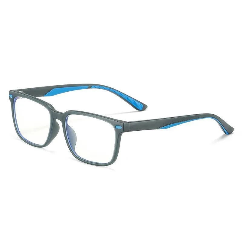 Angle - (Age 7-12)Children Blue Light Blocking Computer Reading Gaming Glasses-Demi Dark Green