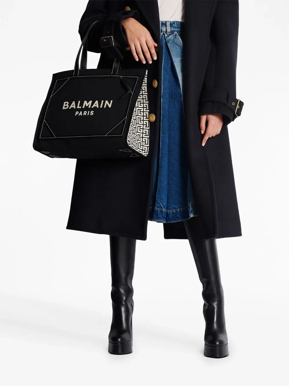 B-Army Shopper Medium-Monogram