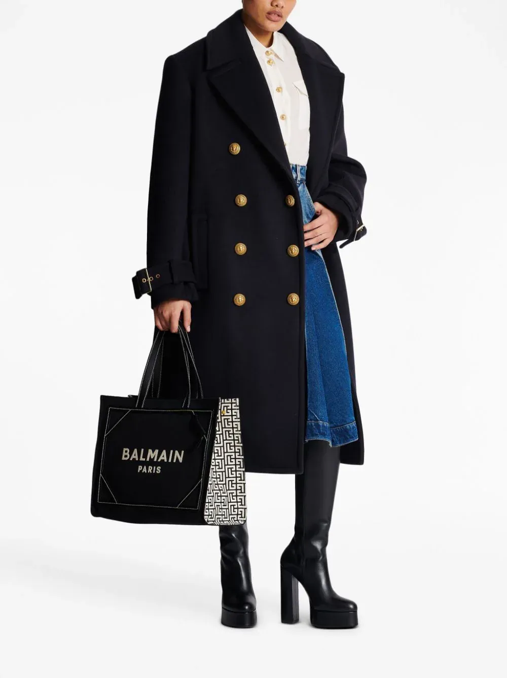 B-Army Shopper Medium-Monogram