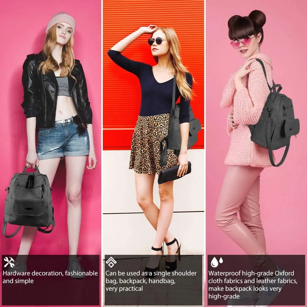 Backpack Purse for Women, Women Backpack Purse Small Leather Waterproof Anti-theft Shoulder Bags Handbags Ladies