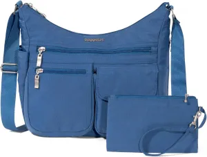 Baggallini Everywhere Bagg Crossbody Women 11x9 Lightweight Nylon Hobo Water-Resistant Travel Bag W/RFID