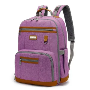 BILLITON MSHI Diaper Bag Backpack for Women Large Capacity Waterproof -Multifunctional with Insulated Pockets for Baby Girl & Boy, Unisex Maternity Travel BagPurple