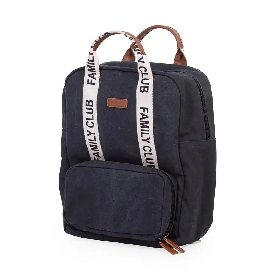Childhome Family Club Backpack Signature Canvas (Black)