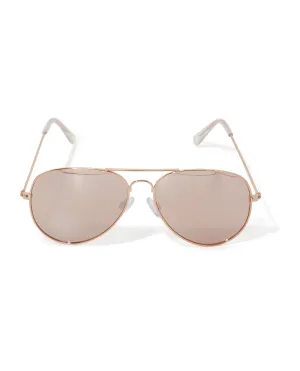 Classic Aviator Sunglasses Rose Gold