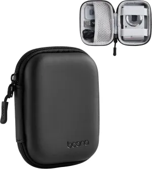 Digital Camera Case for CAMKORY, KODAK PIXPRO FZ45/FZ55, Canon IXUS 285 HS, Lecran, Small Travel Compact Camera Holder with Mesh Pocket for Accessories SD Card (Black-PU)