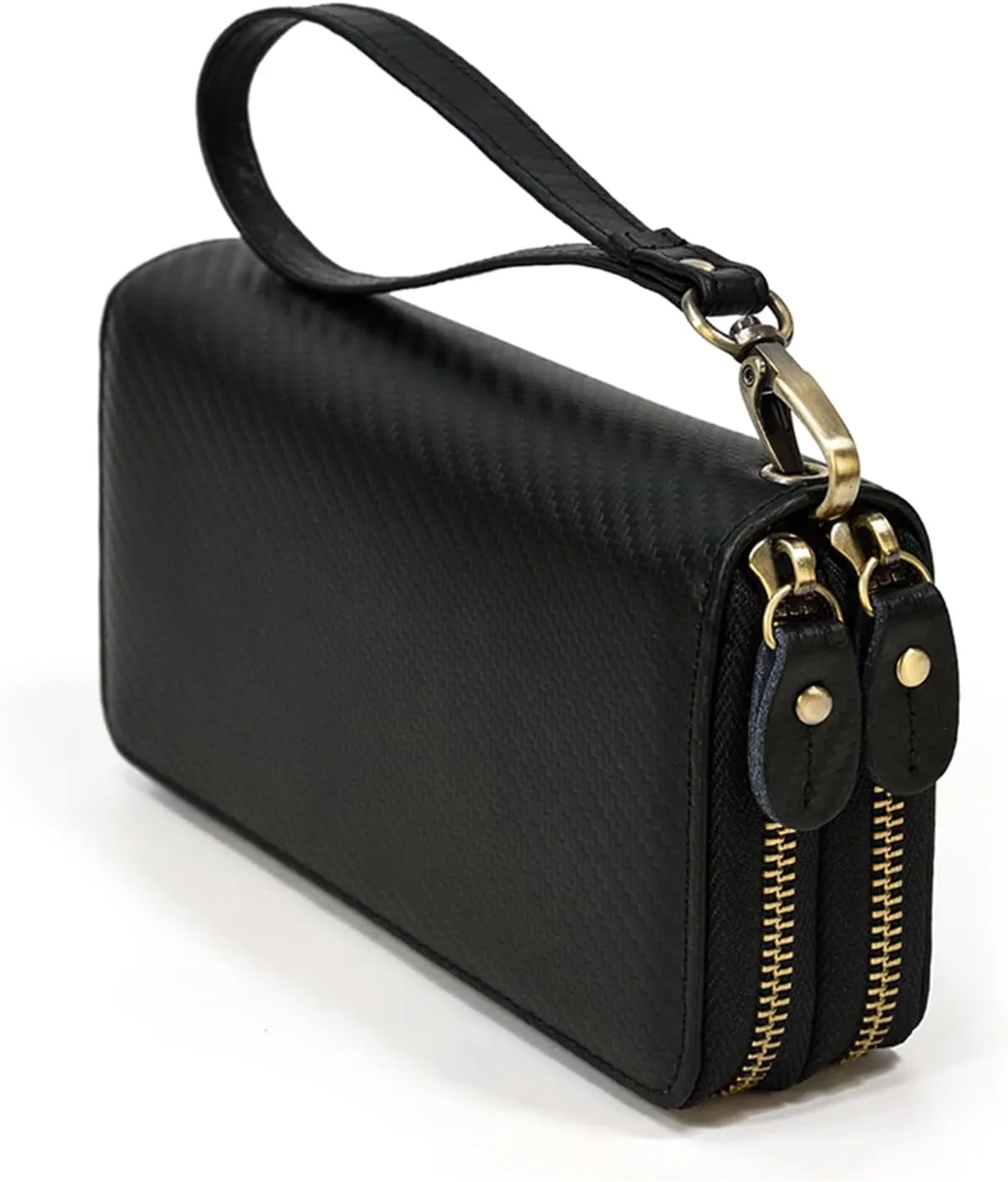 Genuine Leather Long Wallet for Men, Large Capacity Purse Clutch Bag Handbag Checkbook Cash Credit Cards Phone Holder