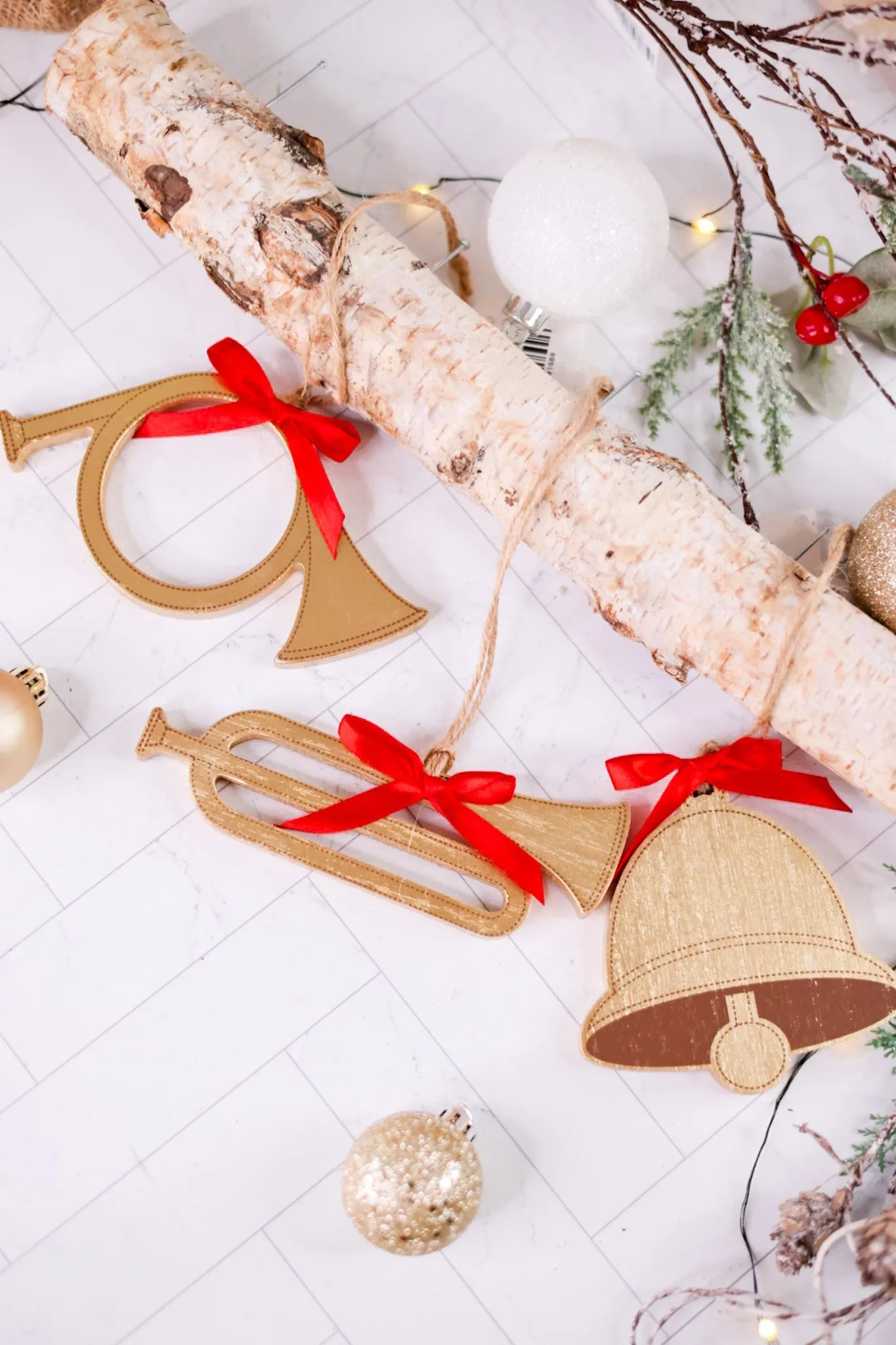 Golden Musical Icon Ornaments (3 Styles) FINAL SALE