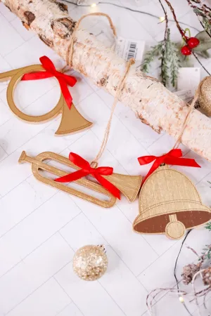 Golden Musical Icon Ornaments (3 Styles) FINAL SALE
