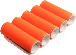 Luggage Handle Wrap-5 Pack Luggage Handle Wraps for Suitcase/Carry on/Bag/Car Neon Luggage Identfiers Travel Accessories for Luggage (Neon Orange)