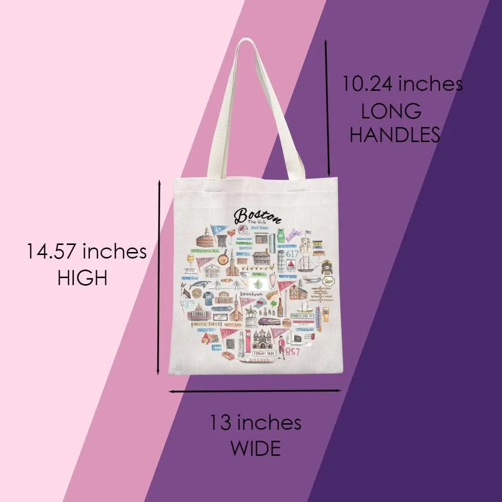 MNIGIU Boston Tote - Souvenir Travel Bag & Housewarming Gift