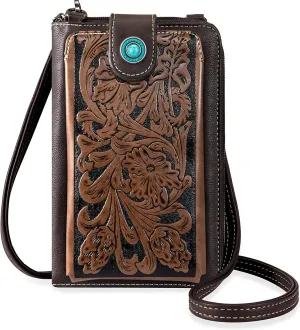 Montana West Small Crossbody Bags for Women Western Handbag with Cash Slots