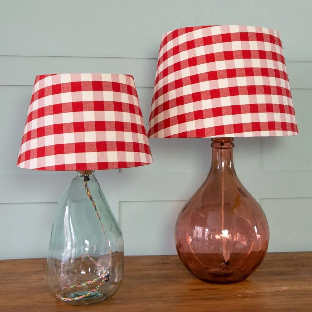 Poppy Gingham Lampshade