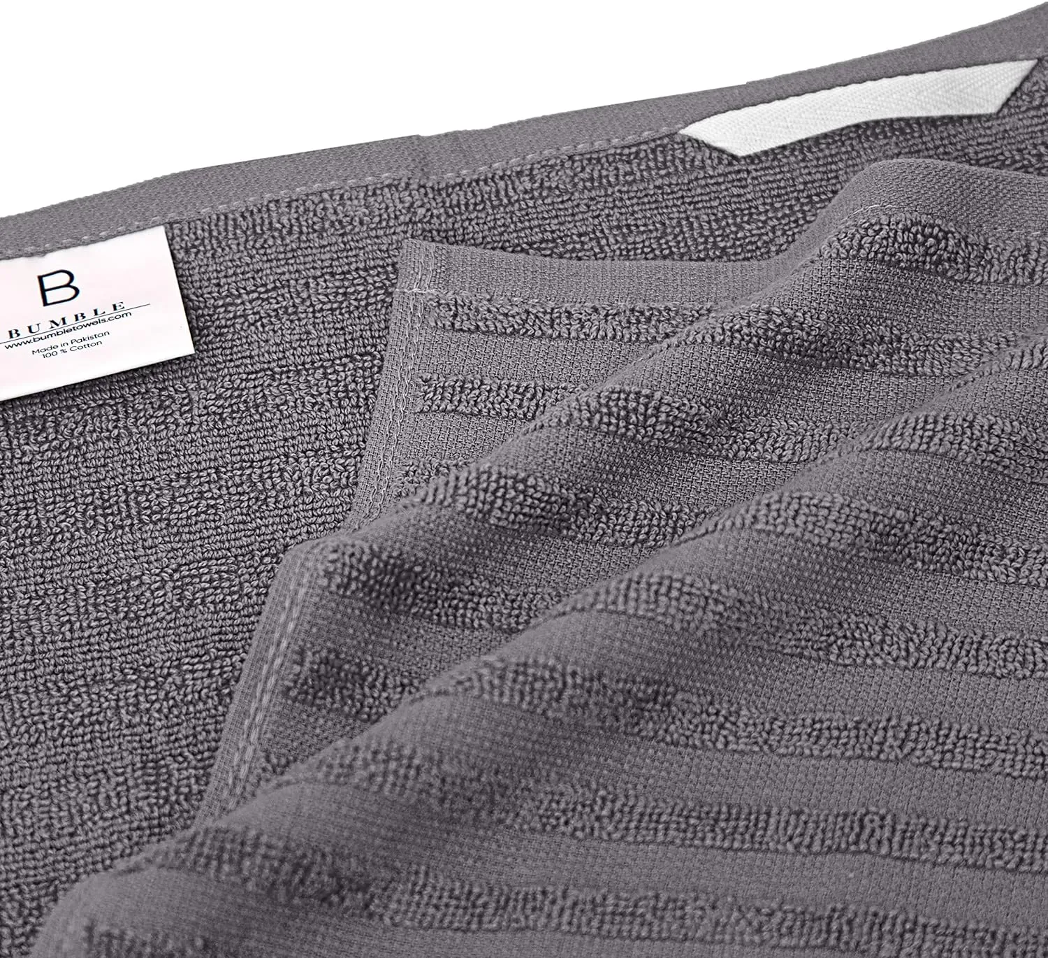 Premium Kitchen Towels (20x 28, 6 Pack) | Large Cotton Kitchen Hand Towel | Flat & Terry Dish Cloths | Highly Absorbent Tea Towels Set with Hanging Loop | Gray