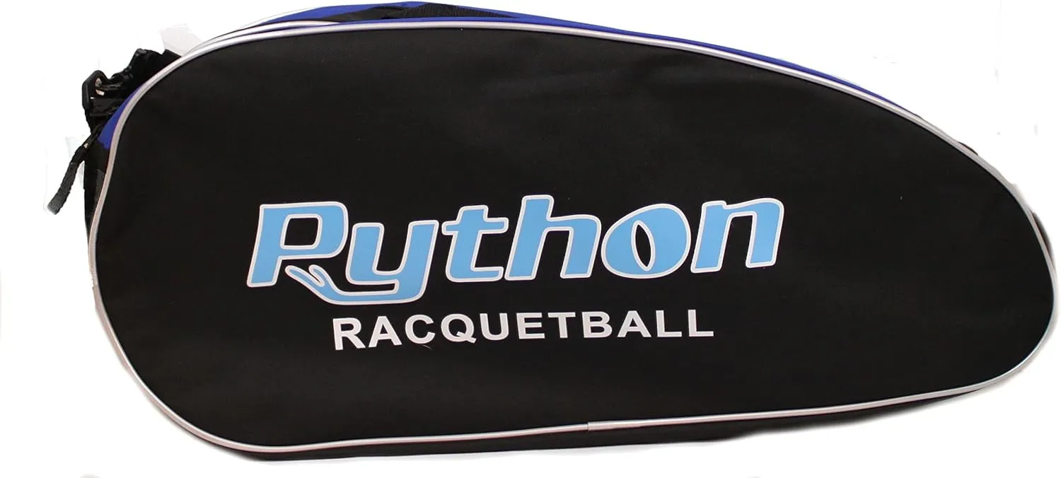 Python Deluxe "3R" (3 Racquet) Racquetball Bag Series (Black/Blue, Black/Red, Black/Yellow) Colors