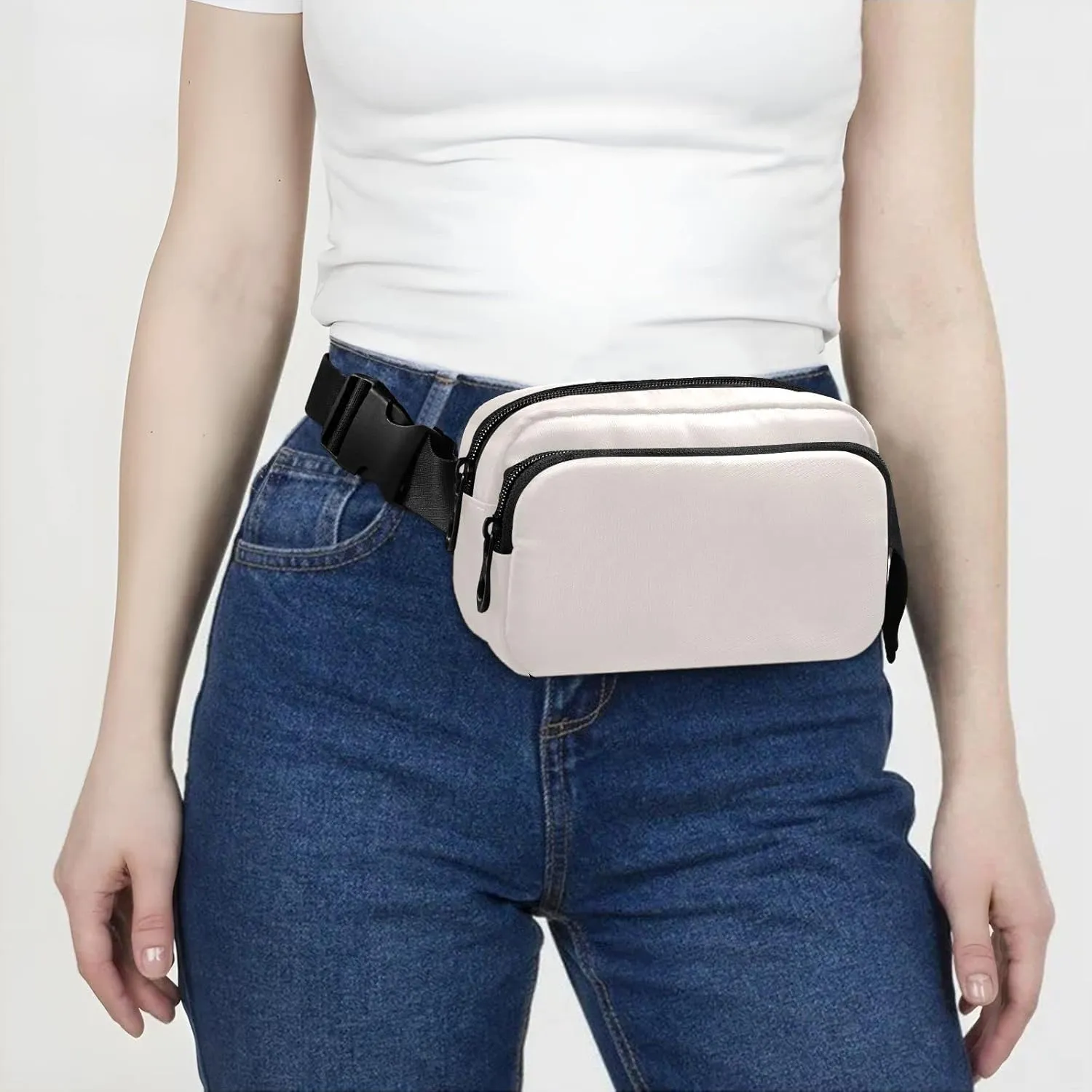 Seashell Fanny Packs for Women Men, Crossbody Bags Fashionable Running Waist Packs with Adjustable Strap for Traveling Seashell