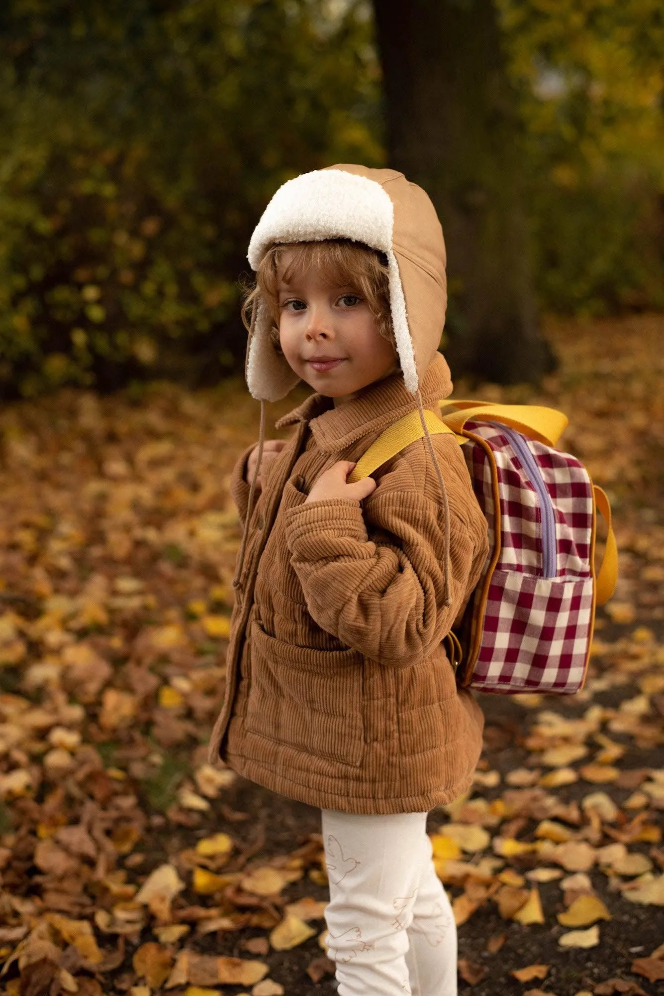 Small Backpack | Gingham | Red Plum