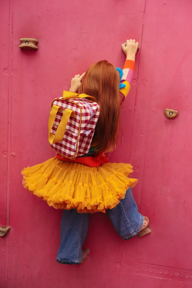Small Backpack | Gingham | Red Plum
