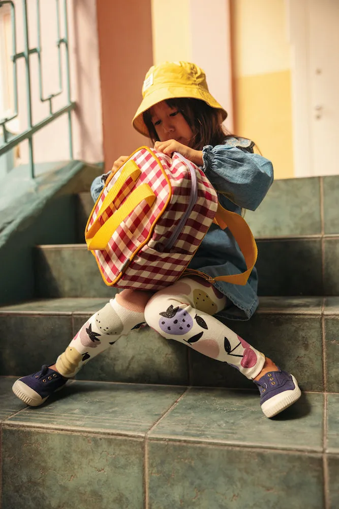 Small Backpack | Gingham | Red Plum