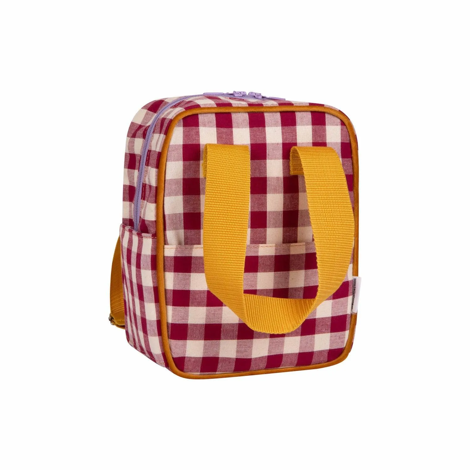 Small Backpack | Gingham | Red Plum