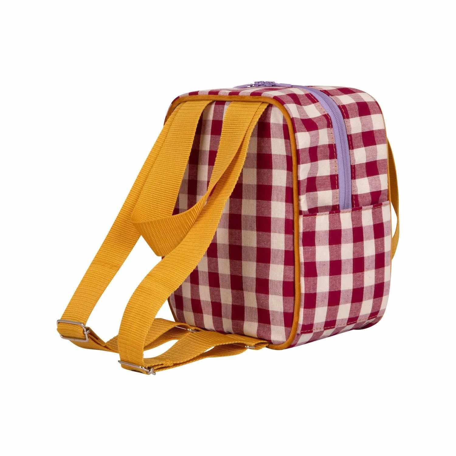 Small Backpack | Gingham | Red Plum