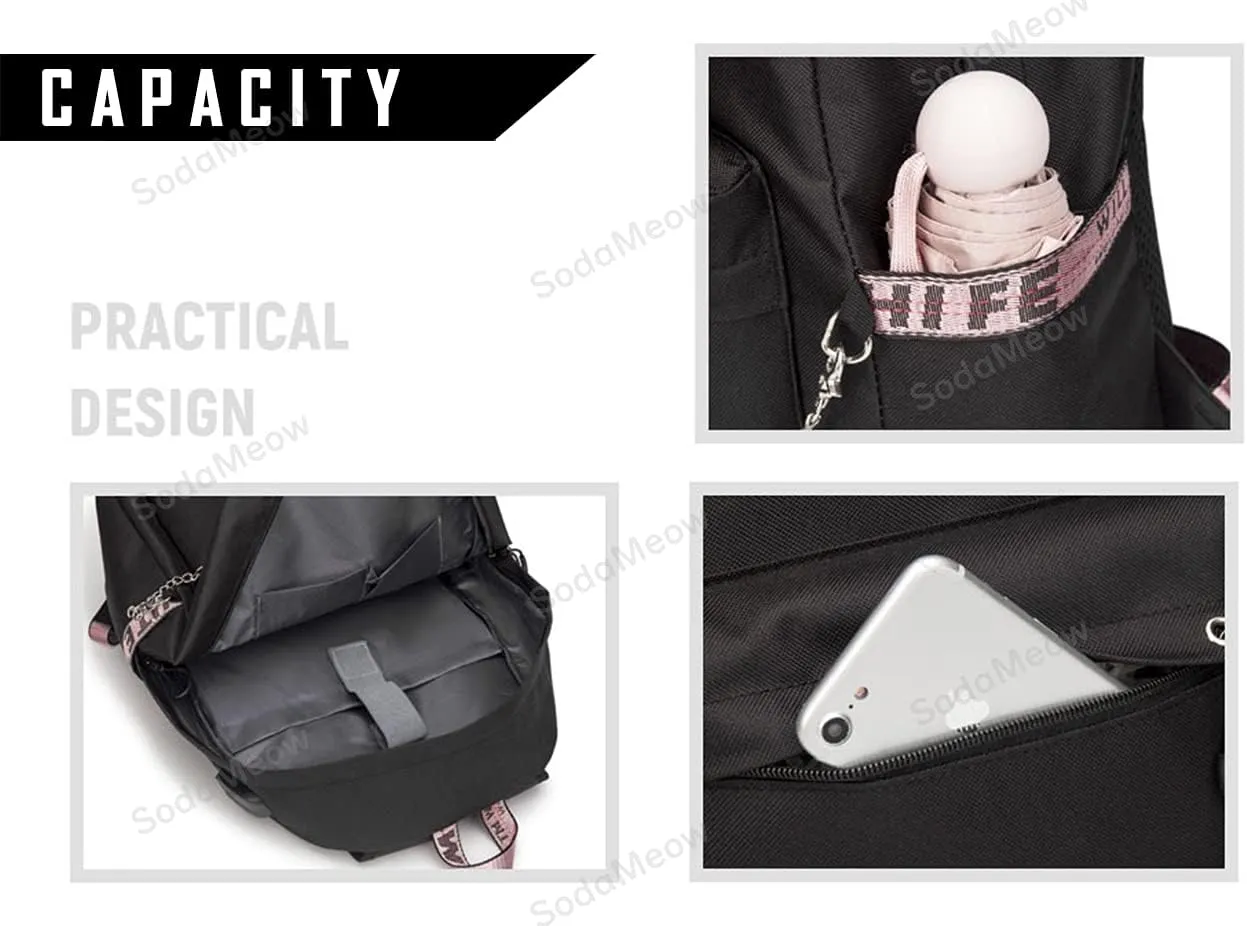 Solo Leveling Backpack Men Women Unisex Sung Jinwoo Rucksack Igris Anime Backpacks Casual (B03-)