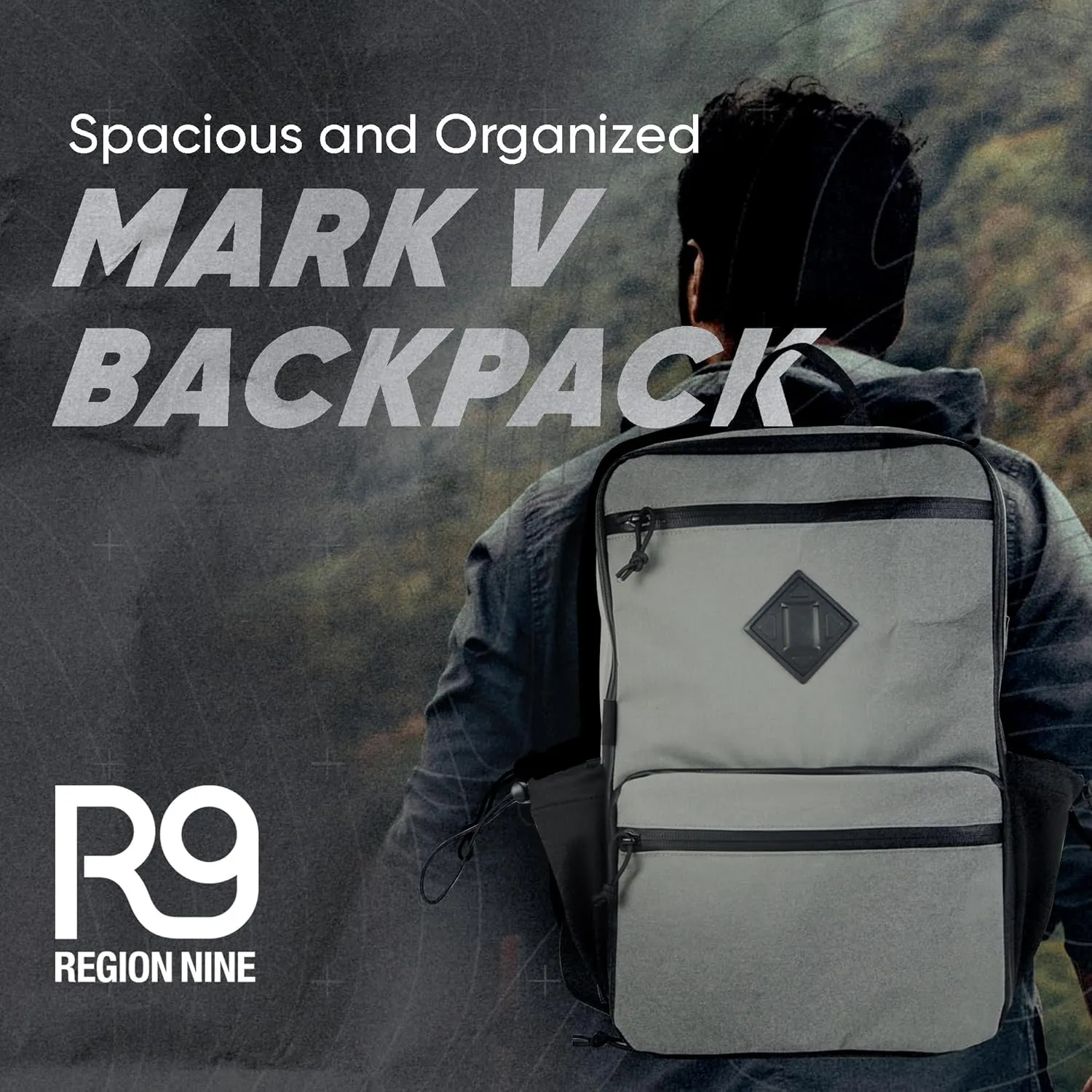 Trademark Supply Mark V Minimalist Modular Backpack, Expandable Travel Backpack for Work or Travel. (Grey)