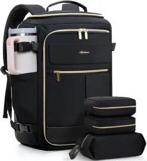 Travel Backpack for Women, 40L Carry On Backpacks Flight Approved, 18x14x8 Inches Personal Item Travel Bag, Large Backpack for Travel fits 17.3 Laptop, Waterproof Weekender Bag