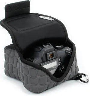 USA GEAR FlexARMOR X SLR DSLR Camera Case Sleeve with Deluxe Padded Neoprene Protection, Carabiner Clip and Accessory Storage - Compatible with Nikon D3400, Canon EOS Rebel SL2, Pentax K-70 and More