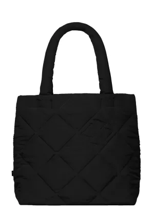 VIAVIA Logo Puff Bag in Black