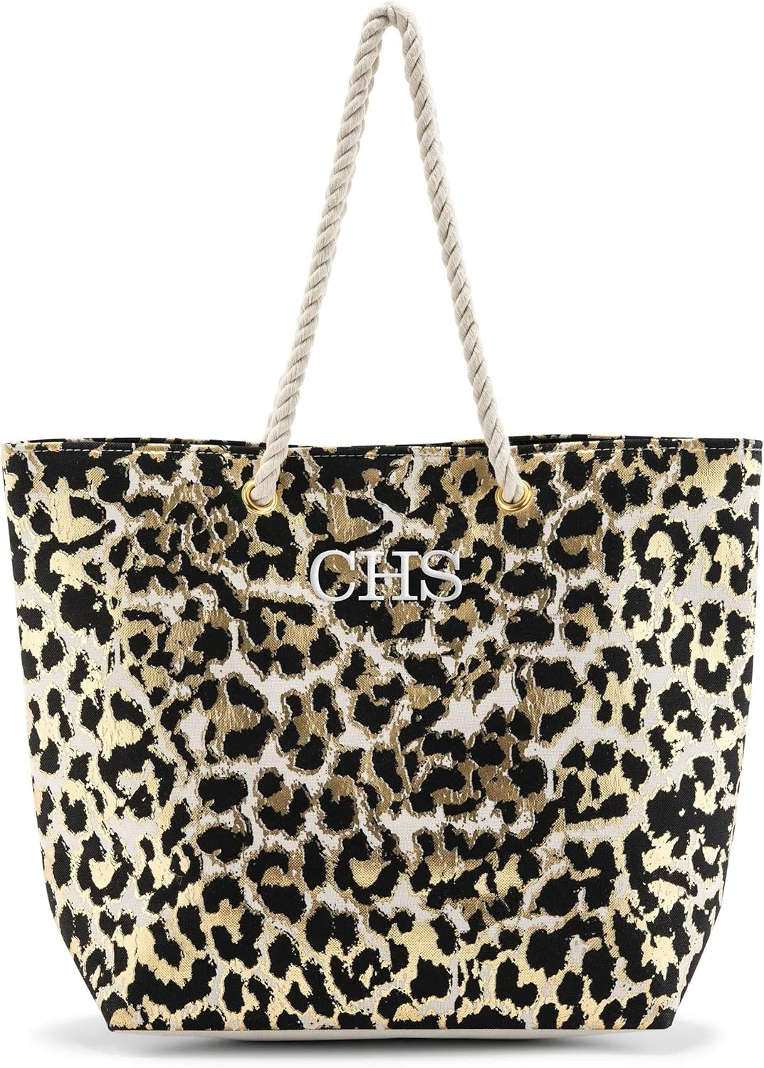 WEDDINGSTAR Personalized Extra-Large Cotton Canvas Fabric Beach Tote Bag